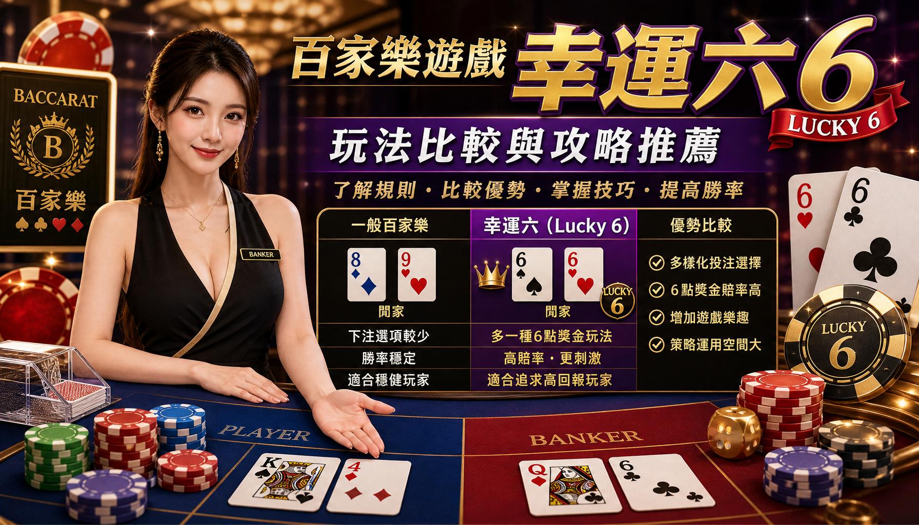 百家樂遊戲幸運六（Lucky 6）玩法比較與攻略推薦