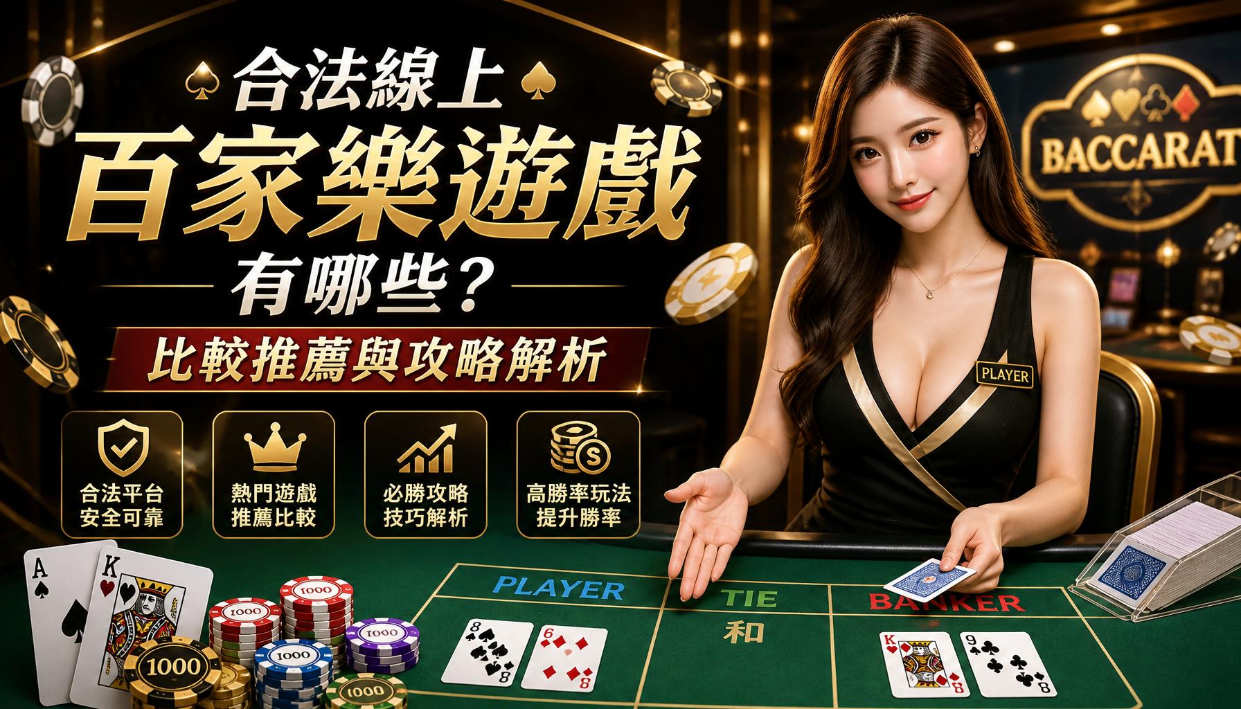 合法線上百家樂遊戲有哪些 比較推薦與攻略解析