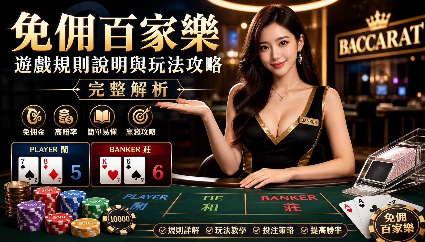 免佣百家樂遊戲規則說明與玩法攻略完整解析